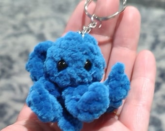Llavero de pulpo de ganchillo, peluche