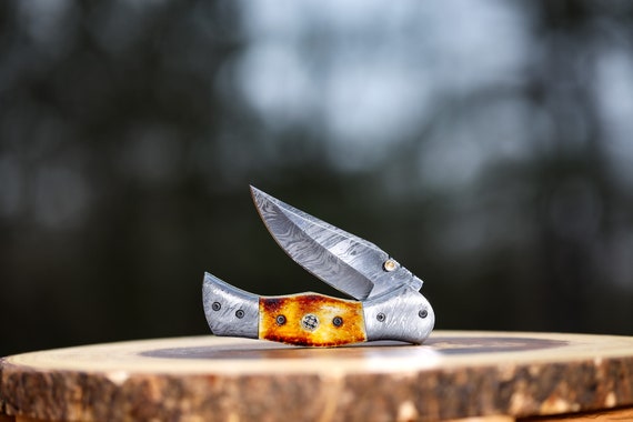 Fishing Fillet Knife Handmade Damascus Steel Knife With Flexible