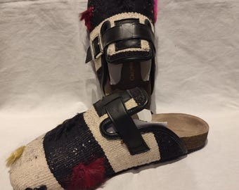 Size 8 --kilim clog- clogs --kilim slipper --men slipper --woman slipper --gay slipper --carpet clog --size 8 Us