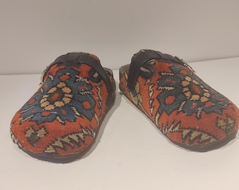 Size 9 --kilim clog- clogs --kilim slipper --men slipper --woman slipper --gay slipper --carpet clog --size 9 Us