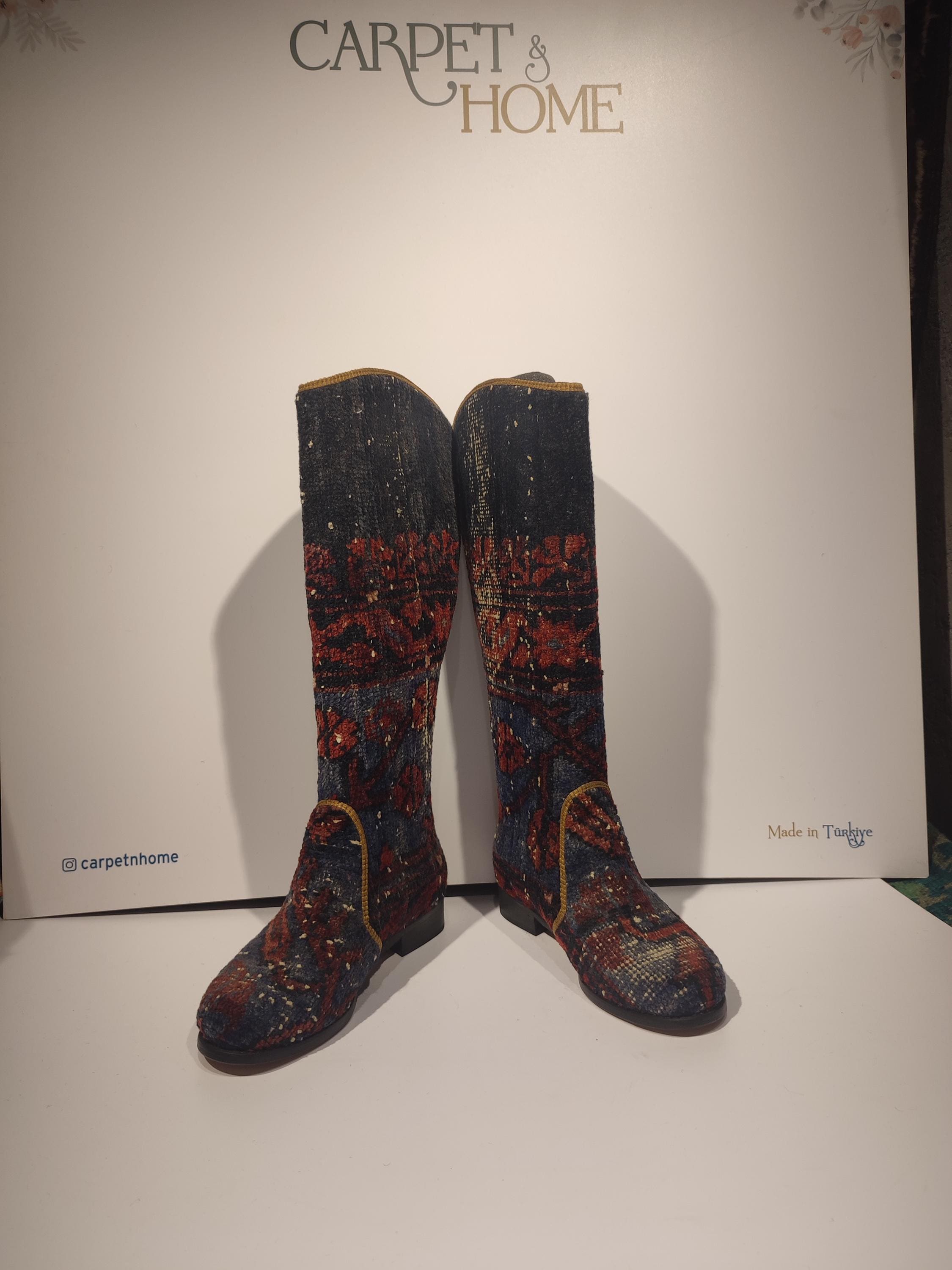 Stivali Da Cowboy Alti Donna &ndash; Pelle Marrone, Taglia 7 US &ndash; Nuovi In Scatola