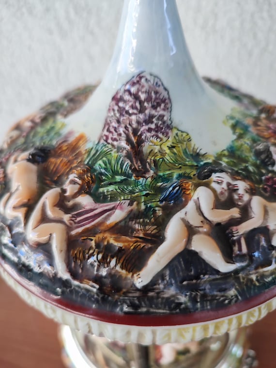 Vintage Reuge Capodimonte Porcelain Music Box – Sterling Silver
