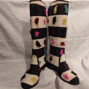 Tamanho 10 -- Botas Kilim -- Botas de Design -- Botas Exclusivas -- Tamanho 10 EUA -- Botas Western -- Botas Cowboy -- Botas Cowgirl -- Confortáveis