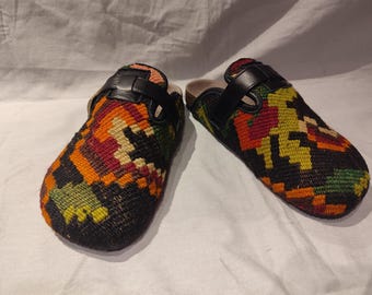 size 10 --kilim clog- clogs --kilim slipper --men slipper --woman slipper --gay slipper --carpet clog --size 10 Us