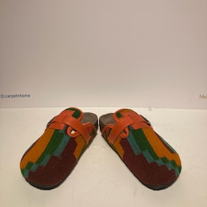 Size 6 --kilim clog- clogs --kilim slipper --men slipper --woman slipper --gay slipper --carpet clog --size 6 Us
