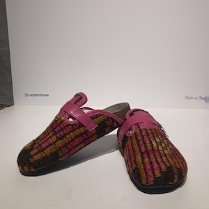 Size 6 --kilim clog- clogs --kilim slipper --men slipper --woman slipper --gay slipper --carpet clog --size 6 Us