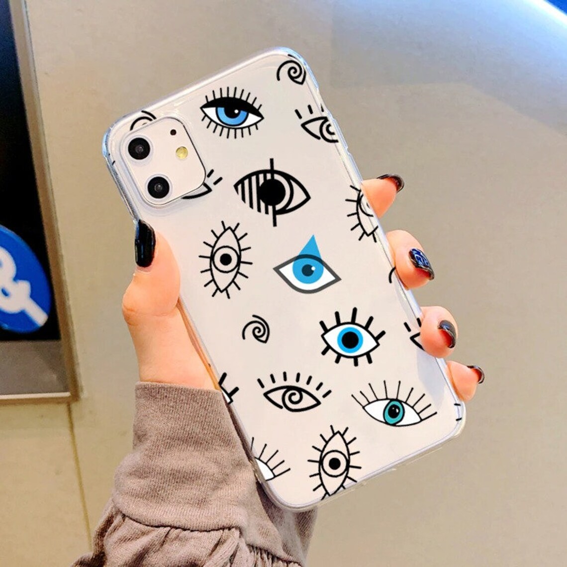 Evil Eye Phone Case Evil Eye Illustrations Clear Phone Case | Etsy