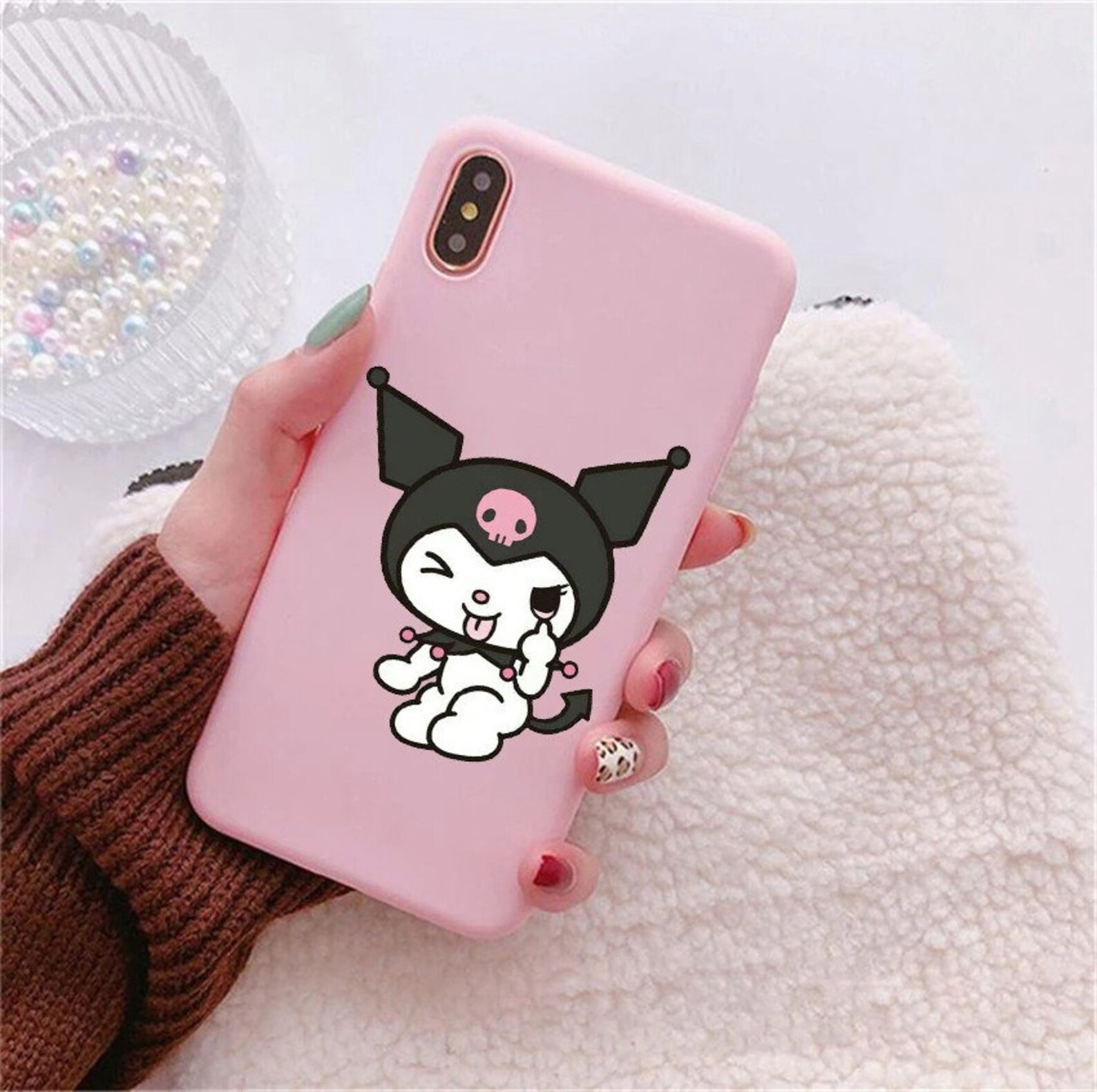 Kuromi Phone Case
 Kuromi Phone Case Cute Kuromis TPU Soft Silicone Phone Case