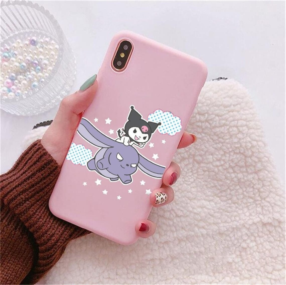 Kuromi Phone Case
 Kuromi Phone Case Cute Kuromis TPU Soft Silicone Phone Case