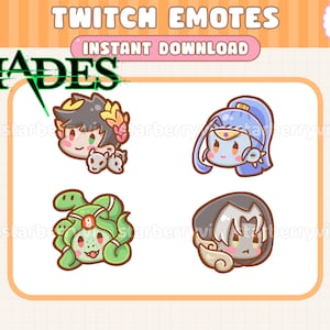 Twitch Discord Emotes / Hades / Zagreus Megaera Dusa Thanatos