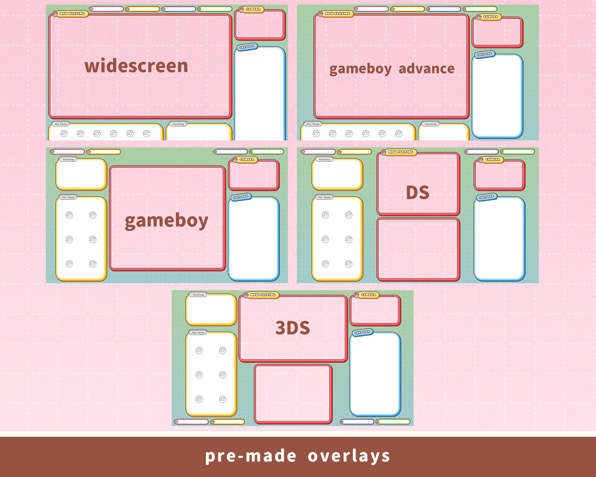 Pokémon | Twitch Youtube Stream Overlay + Twitch Panels / Customize ...