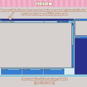 Twitch Stream Overlay Package / Tiny Pixel Internet Browser / Blue Ocean image 6