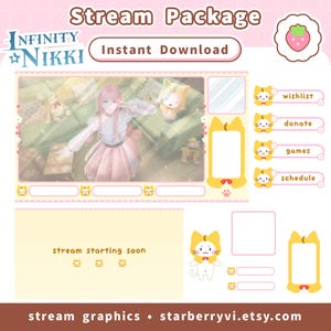 Infinity Nikki Momo / Superposición de transmisión / Paneles / Pantallas / Personalizar