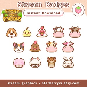 Twitch Sub Bit Badges / Harvest Moon Story of Seasons