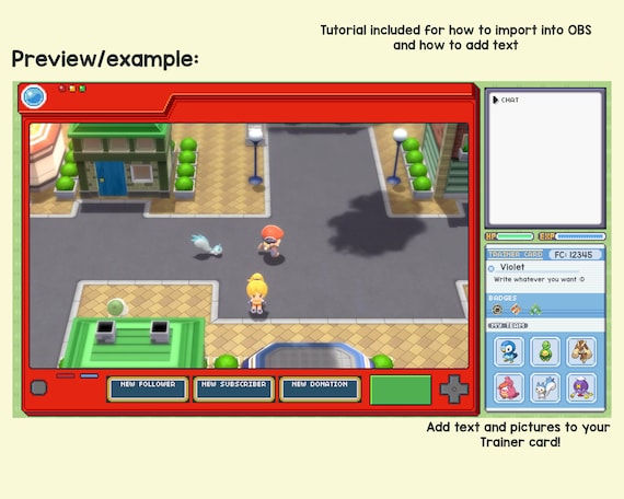 Twitch Stream Overlay Pixelated Pokemon Alert Kawaii Etsy Australia
