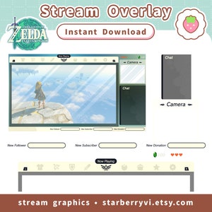 Twitch Stream Overlay / The Legend of Zelda: Tears of the Kingdom / Customizable