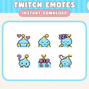 Twitch Discord Emotes / Sonic Chao / Kawaii Pixel Art