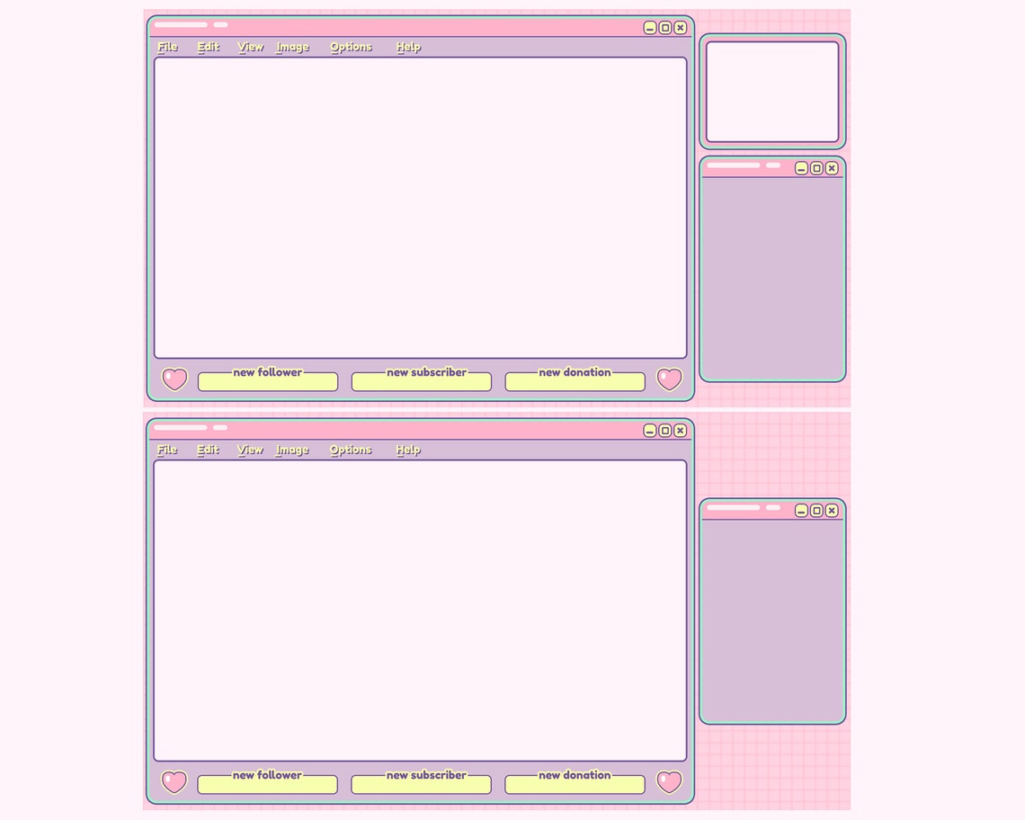 Twitch Stream Overlay / Pastel Windows / Kawaii Cute | Etsy