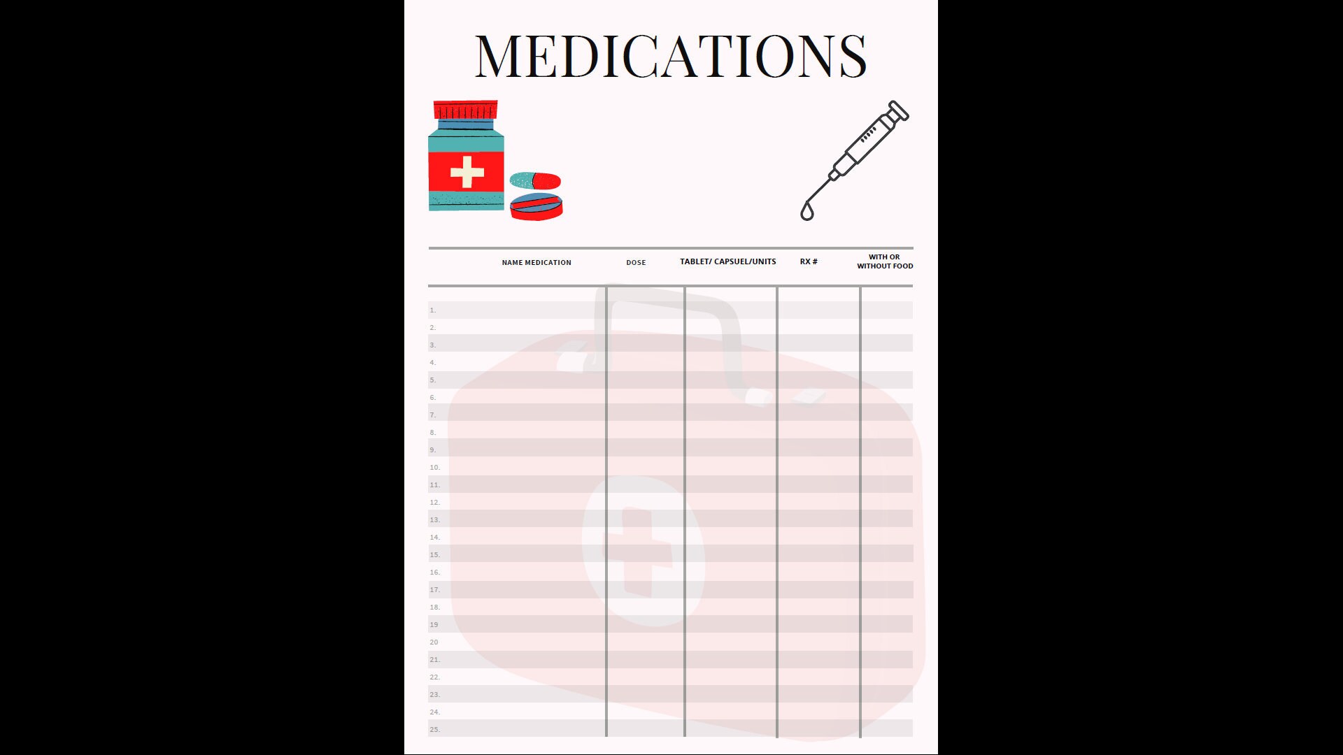 Medication Tracker Etsy