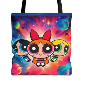 PowerPuff Girls Einkaufstasche Bookbag Wiederverwendbare Einkaufstasche