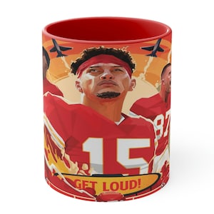 Chiefs 11 Unzen Kaffeebecher Kansas City Football Fan Mahomes Kelce Smith-Schuster Geschenk für Mama Papa