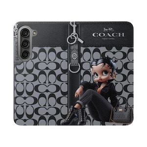 Betty Boop Luxe Fashionista Phone Case | Black Outfit, Luxury Background image 11
