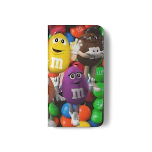 Étuis à rabat colorés Expression M&M, portefeuille, porte-cartes, étui folio, coque de téléphone, cadeau unique