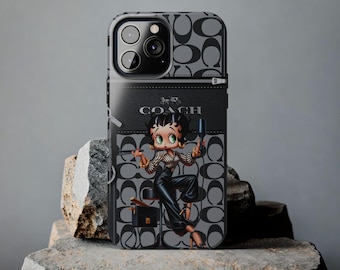 Betty Boop Robuste Kosmetik Handyhülle, iPhone Samsung Galaxy Schutz Handy Schale, Custom Phone