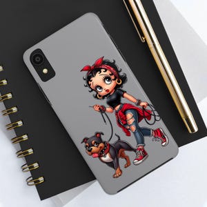 Betty Boop Tough Phone Cases with Retro Dog Lover Design - Perfect for Pet Owners, Gifts, Everyday Use, and More!