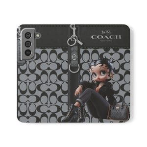 Betty Boop Luxe Fashionista Phone Case | Black Outfit, Luxury Background image 2