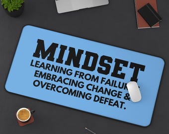 Motivierende Mindset Schreibtischmatte: Neopren Büro Dekor