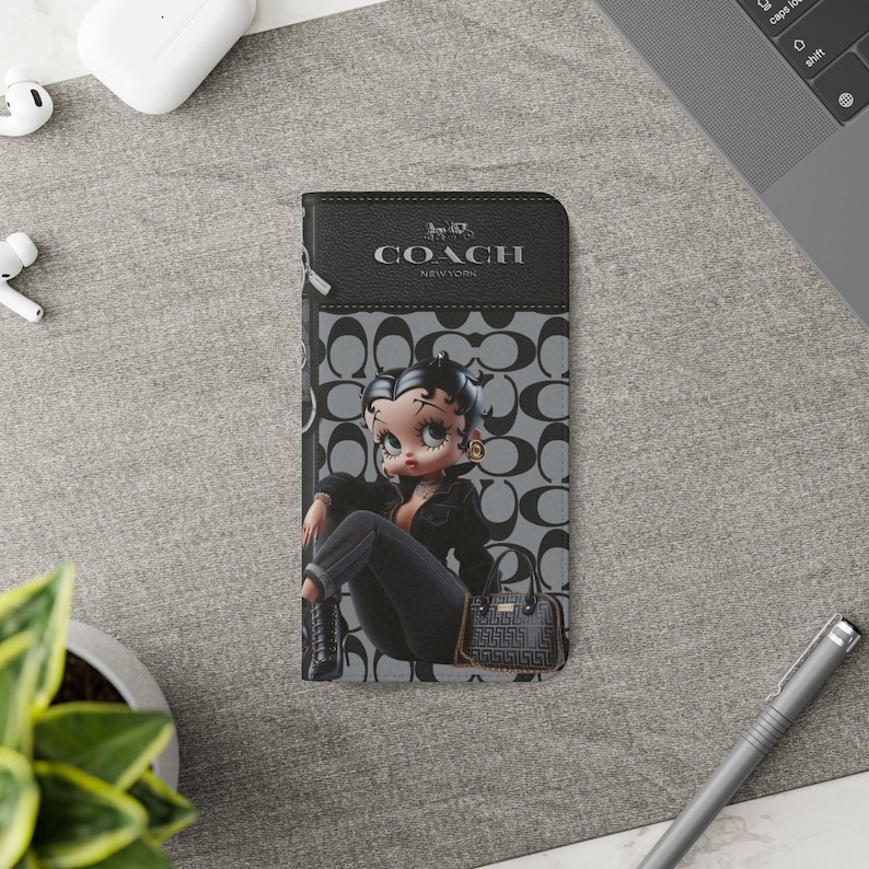 Betty Boop Luxe Fashionista Phone Case | Black Outfit, Luxury Background image 10