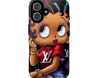 Betty Boop iPhone Samsung Pixel Tough Phone Cases, Designer Fashion Phone Cover, Einzigartige Geschenkidee, trendiges Telefon