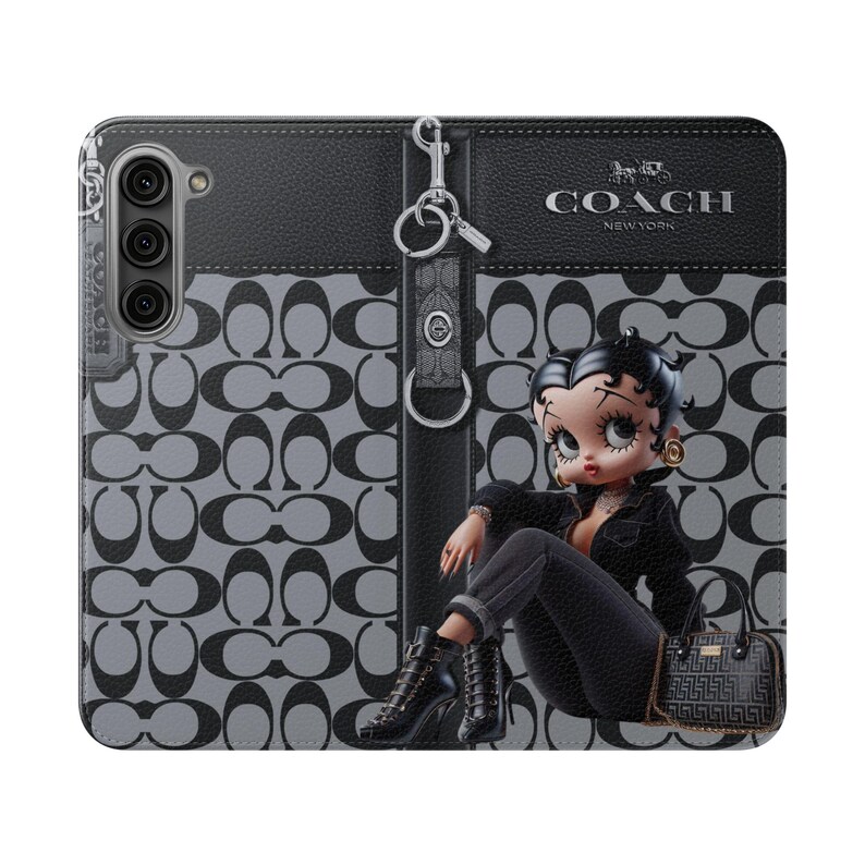 Betty Boop Luxe Fashionista Phone Case | Black Outfit, Luxury Background image 16