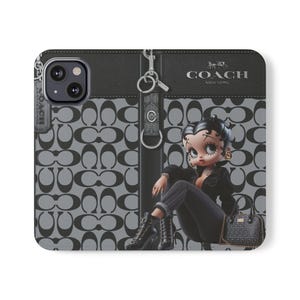 Betty Boop Luxe Fashionista Phone Case | Black Outfit, Luxury Background image 6