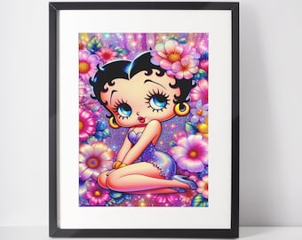 Betty Boop Cute and Colorful Jigsaw Puzzle (110, 252, 520, 1014-piece)