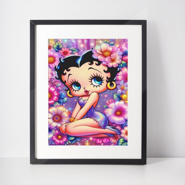 Betty Boop Cute and Colorful Jigsaw Puzzle (110, 252, 520, 1014-piece)