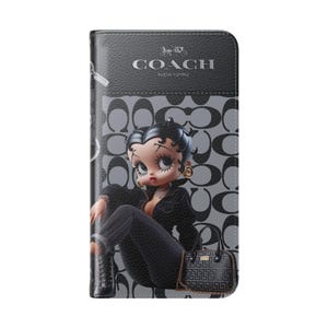 Betty Boop Luxe Fashionista Phone Case | Black Outfit, Luxury Background image 14