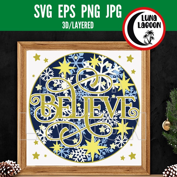 Believe 3D Shadow Box SVG | 3D Christmas svg | 3D Holiday svg | Cricut | Cameo | Cardstock | Paper Craft | Shadow Box | Cut File Believe 3D Shadow Box SVG | 3D Christmas svg | 3D Holiday svg | Cricut | Cameo | Cardstock | Paper Craft | Shadow Box | Cut File