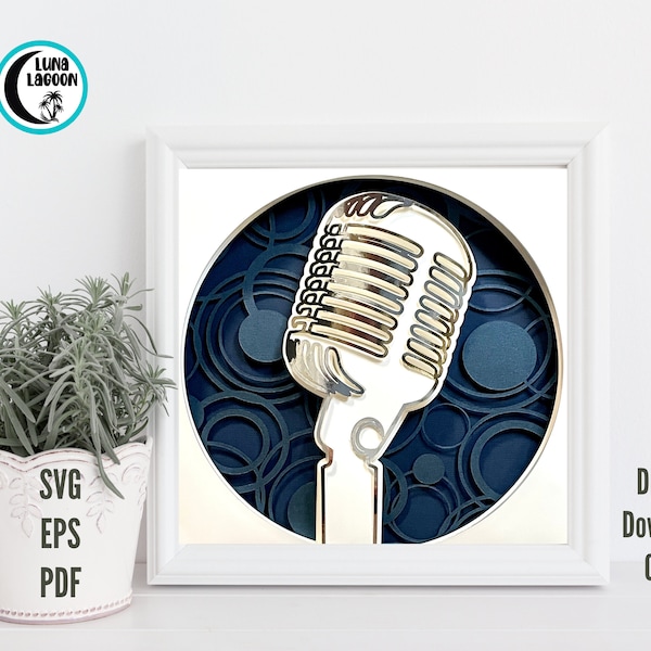 3D MICROPHONE SVG | Layered | Papercraft | Shadow Box | Card | Singer | Voice Over | Speaker | Emcee | Award | Cricut | Cameo | Cut File 3D MICROPHONE SVG | Layered | Papercraft | Shadow Box | Card | Singer | Voice Over | Speaker | Emcee | Award | Cricut | Cameo | Cut File