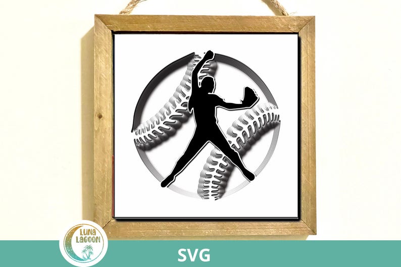 SOFTBALL PITCHER 3D SVG for Shadow Box | Player | Athlete | Sports ...