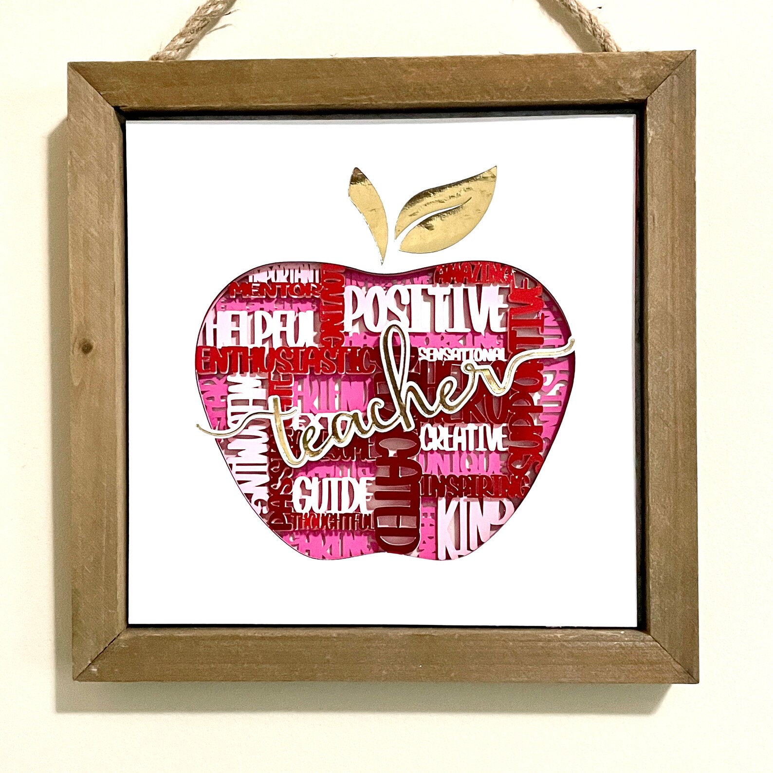 3D TEACHER SVG for Shadow Box Crossword Svg Teacher Etsy UK