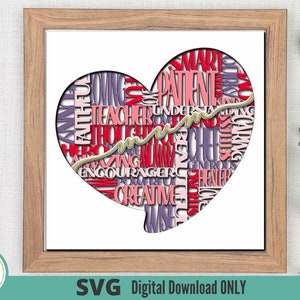 MUM 3D SVG Crossword for Shadow Box | Mummy | Mother | Gift | Birthday | Mother's Day | Cricut | Cameo | Glowforge | Cutting File | Layered