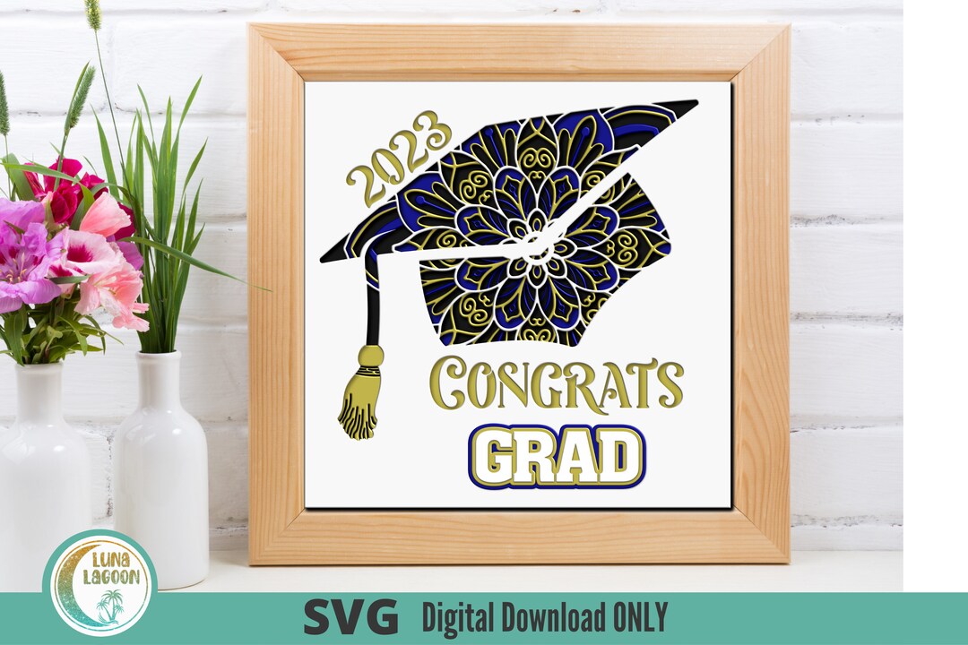 2024 3D FELICIDADES GRAD Mandala Svg para Shadow Box Actualizado ...