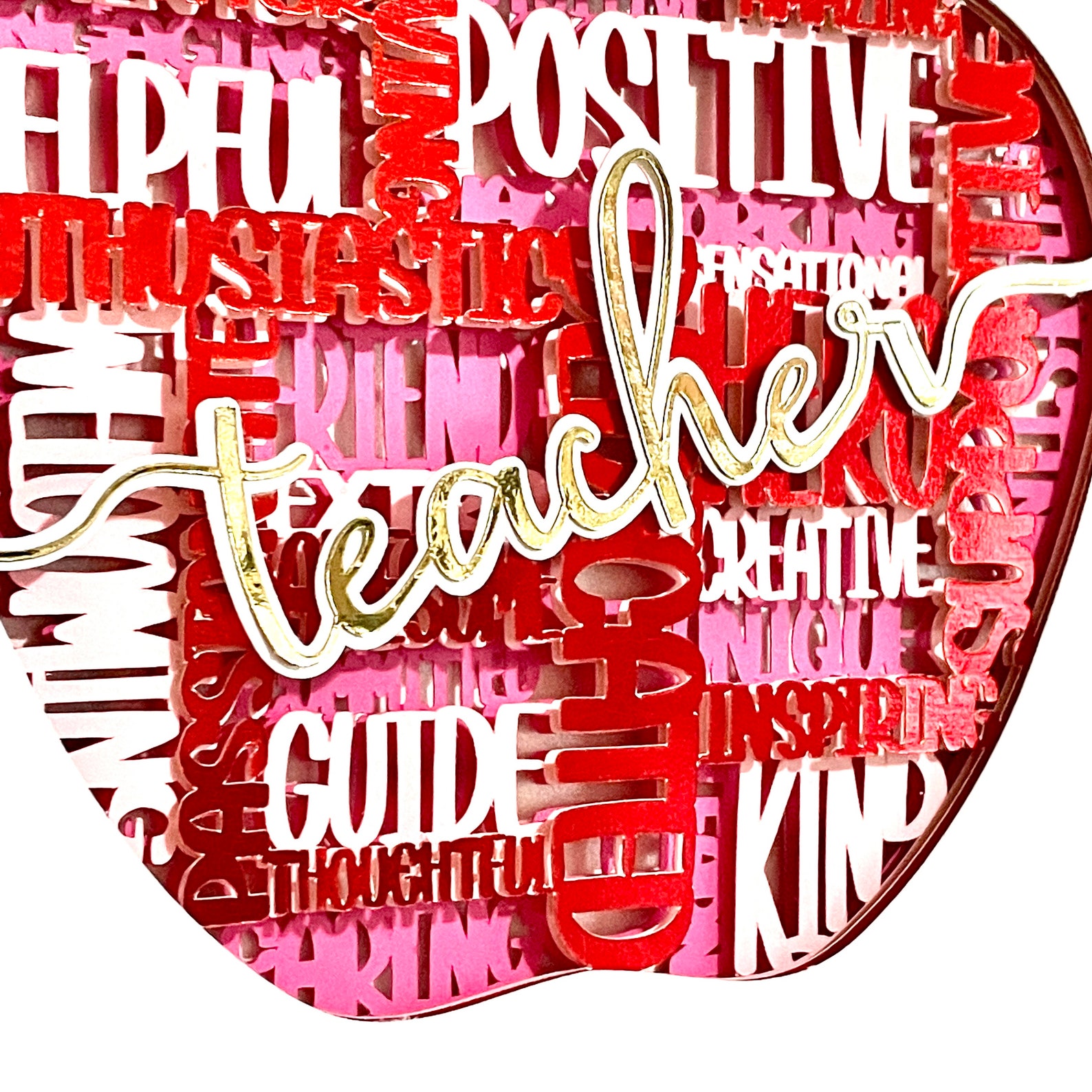 3D TEACHER SVG for Shadow Box Crossword Svg Teacher Etsy