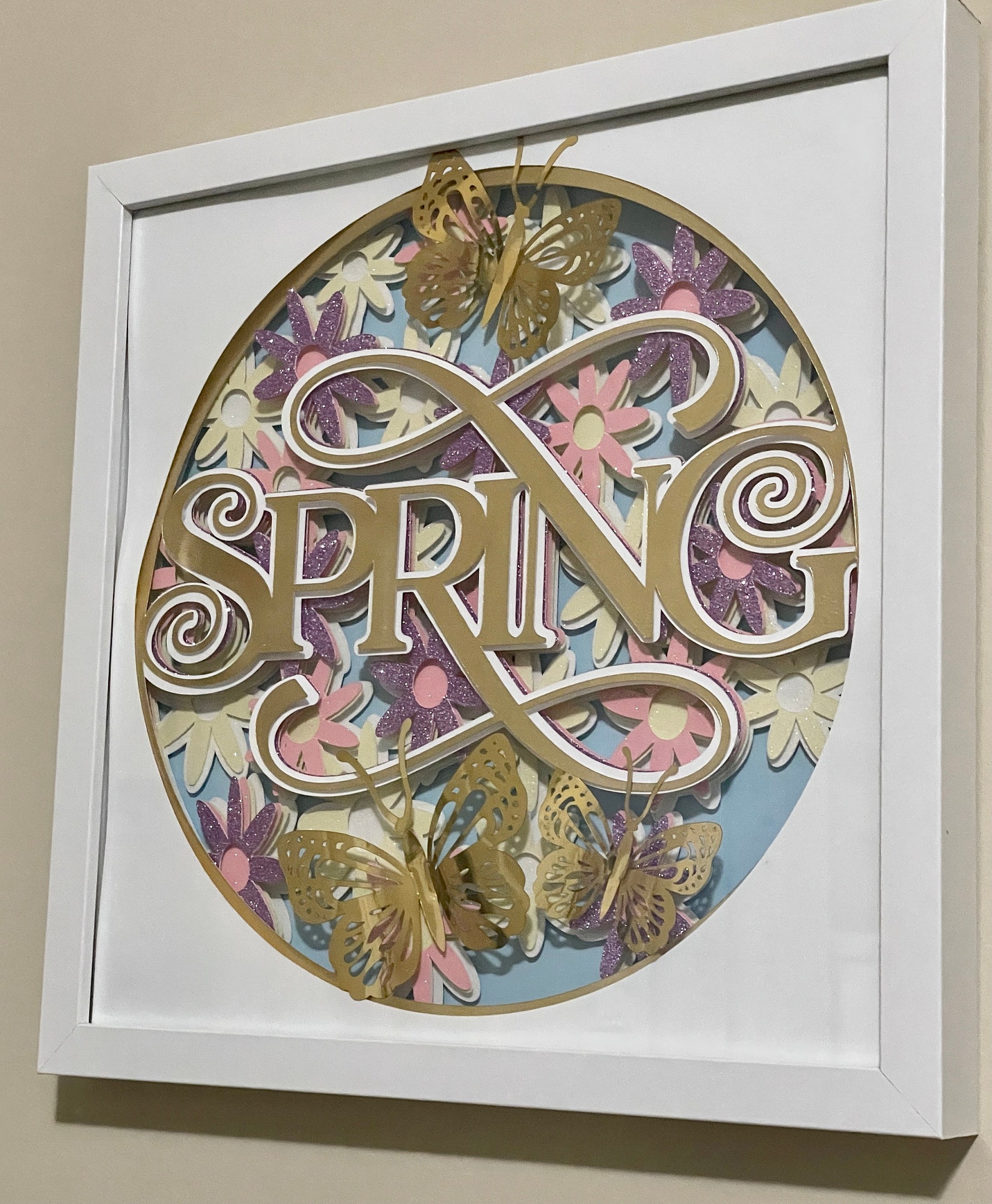 Spring 3D SVG for Shadow Box Flower Svg Butterfly Svg Etsy