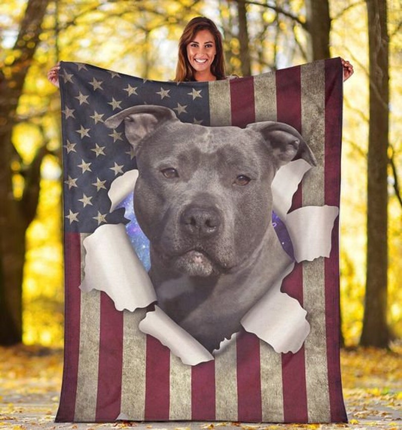 Pitbull Blanket Pet Blanket Etsy