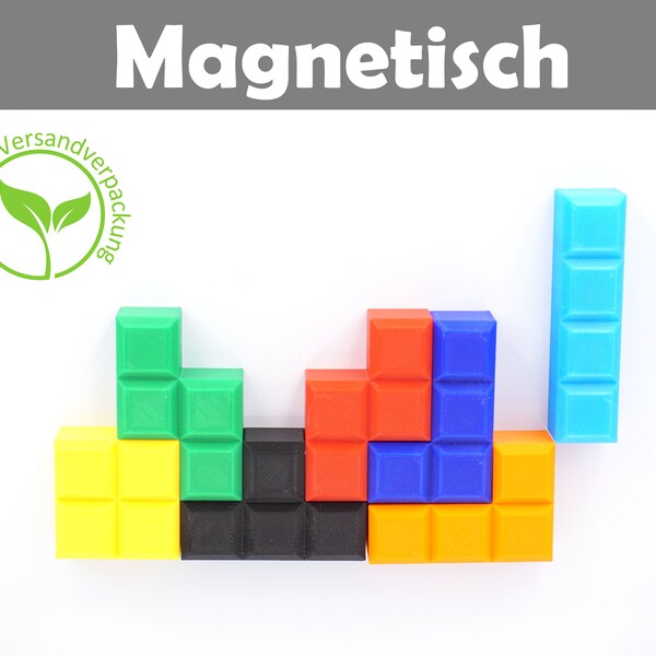 Retro Videospiel 7er Set Magnet 3D-Druck Geschenk