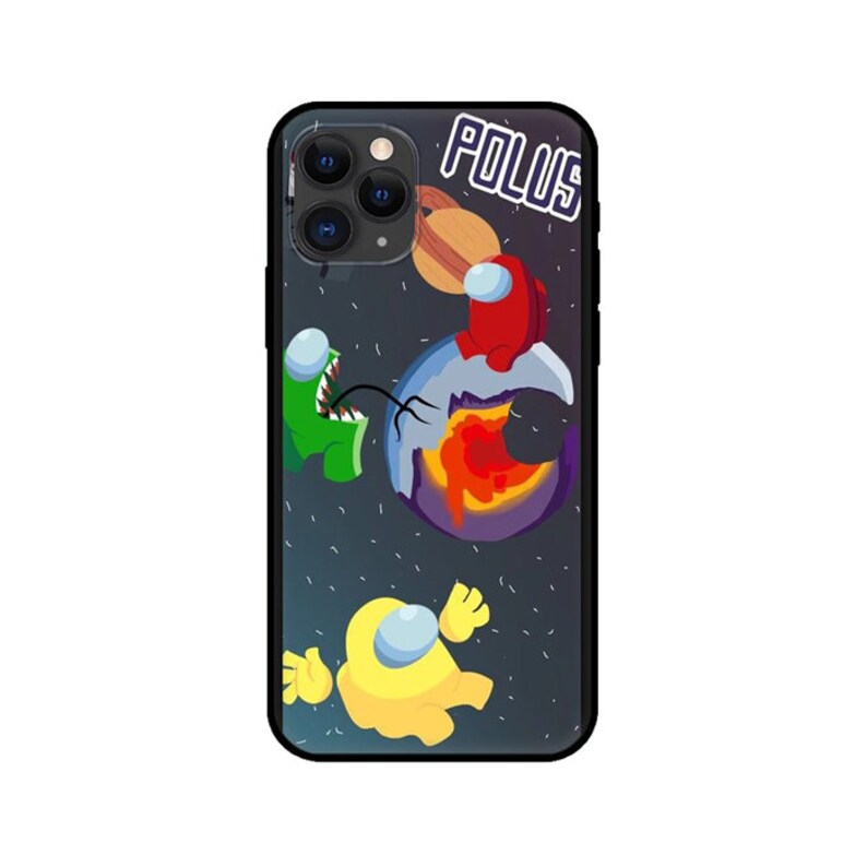 Black tpu case for iphone 5 5s se 6 6s 7 8 plus 10 cover for iphone XR XS 11 pro Max case Among Us