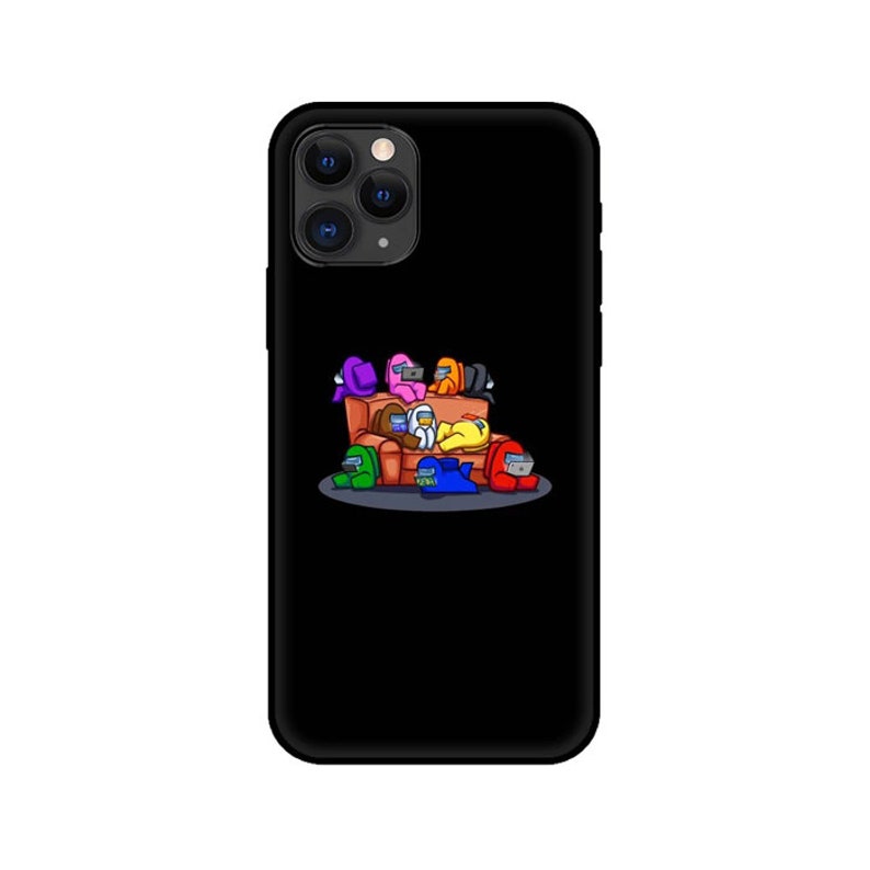 Black tpu case for iphone 5 5s se 6 6s 7 8 plus 10 cover for iphone XR XS 11 pro Max case Among Us